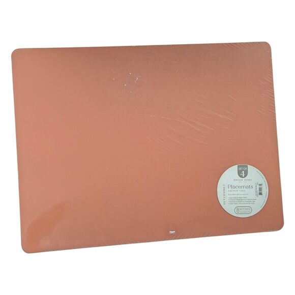 Dream Home Set of 4 Jacobean Multi Placemats Reversible Hard Table Mats 12x16 - Picture 5 of 10